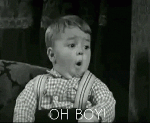 Little Boy Making Funny Face Oh Boy GIF