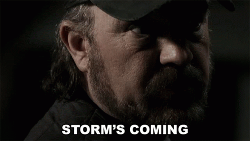 Little Boy Saying Storm's Coming Up Ani