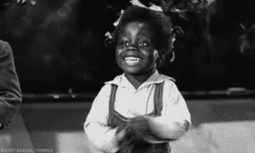 Little Boy Smiling With Hands In Air GIF