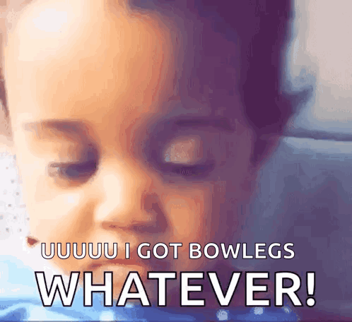 Little Boy With Closed Eyes and Bowllegs Quote