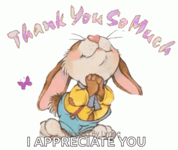 Little Bunny Thank You Appreciation GIF