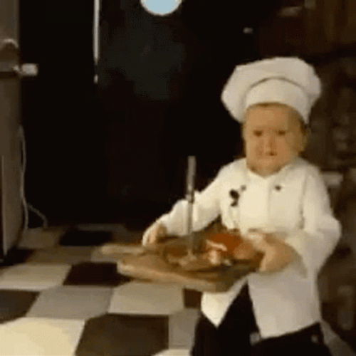 Little Chef Hasbulla Serving Food GIF