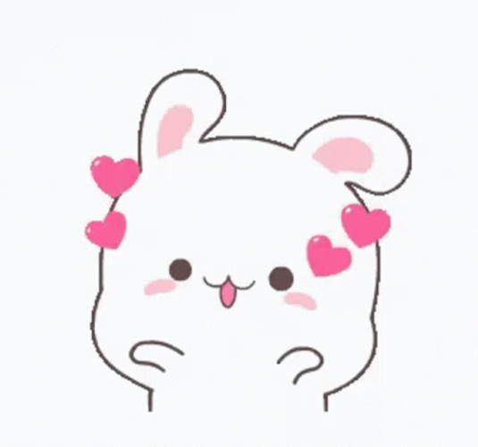 Little Cute Rabbit Two Hand Kisses GIF