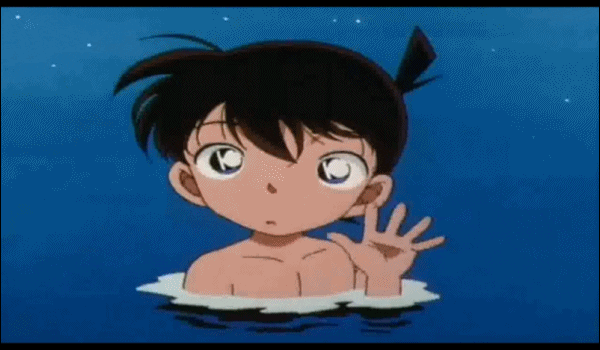 Little Detective Conan On The Pool GIF