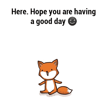 Little Fox Saying Have A Good Day Love GIF