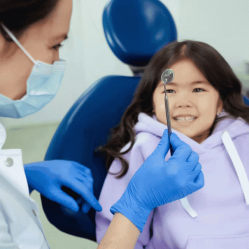 Little Girl At Dentist GIF