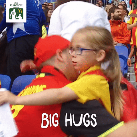 Little Girl Big Hugs GIF