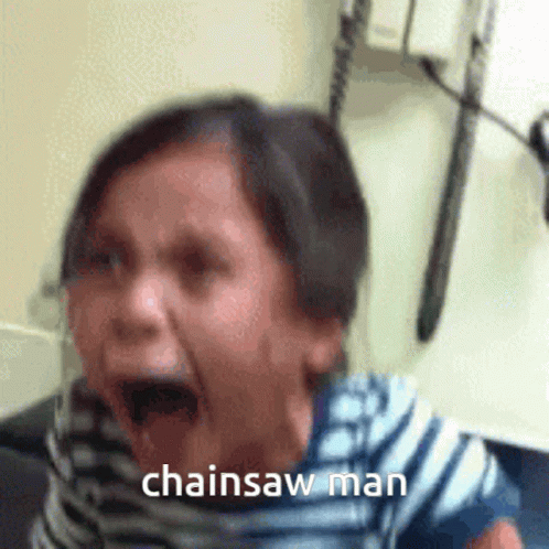 Little Girl Chainsaw Man Screaming Meme GIF