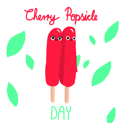 Little Girl Cherry Popsicle Day GIF