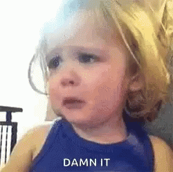 Little Girl Crying and Looking