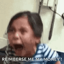 Little Girl Crying Reimberse Me My Money GIF
