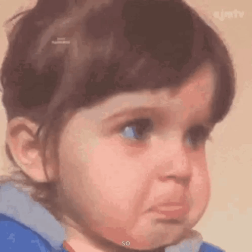 Little Girl Crying Sad Face GIF