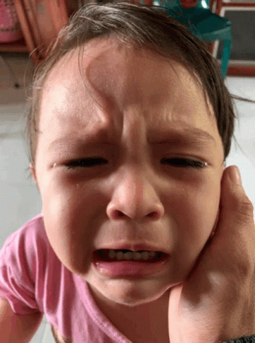 Little Girl Crying With Mouth Open