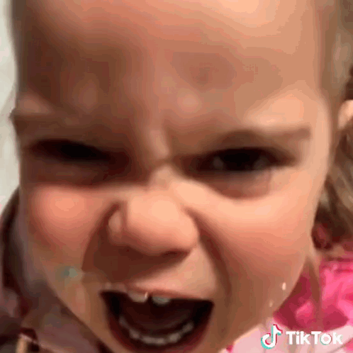Little Girl Crying With Open Mouth GIF
