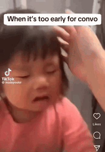 Little Girl Crying Woman Holds Hair GIF