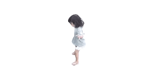 Little Girl Dancing Arms Outstretched