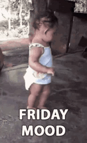 Little Girl Dancing Friday Mood