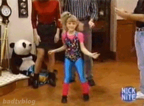 Little Girl Dancing On Nick Nite GIF