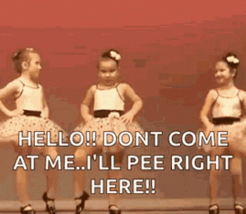 Little Girl Dancing Saying Hello Don't Come At Me