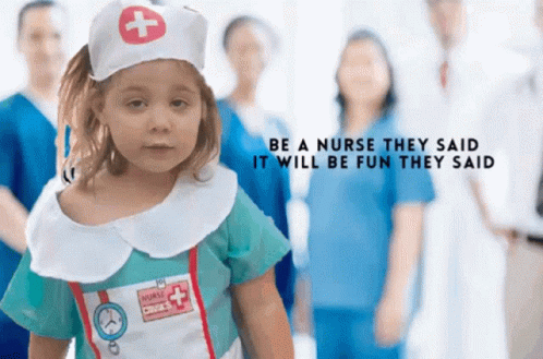 Little Girl Dressed As Nurse Be A Nurse GIF