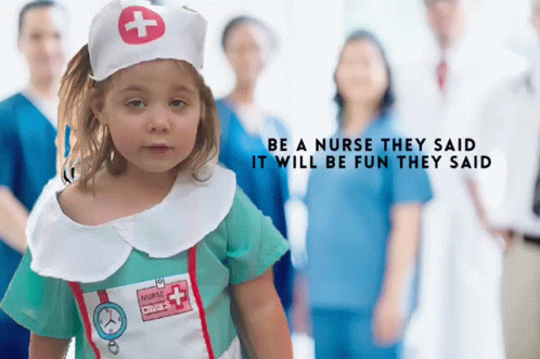 Little Girl Dressed as Nurse Be a Nurse
