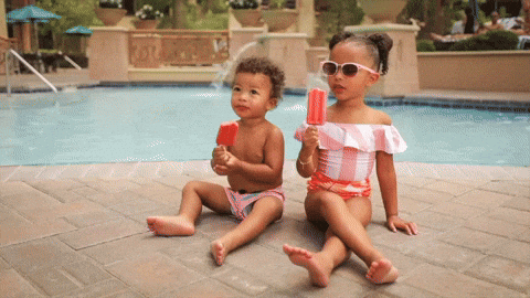 Little Girl Eating Popsicle Smack GIF