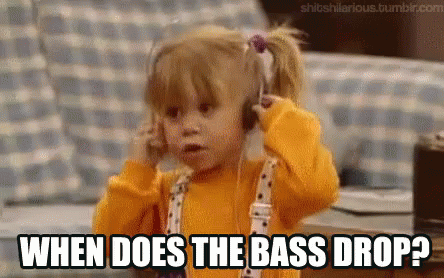 Little Girl Headphones Says When Does Bass Drop