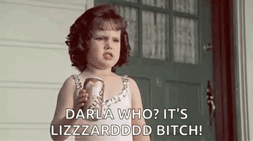 Little Girl Holding Soda Making Funny Face on Porch