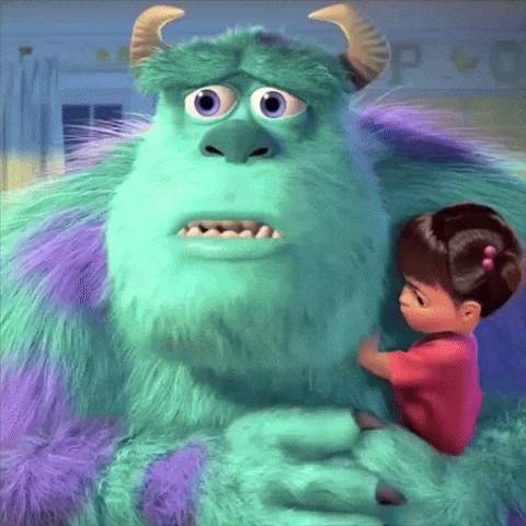Little Girl Hugging Monsters Inc Monster