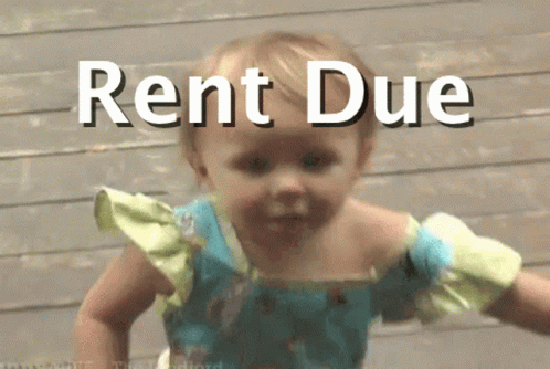 Little Girl In Blue And Green Dress Rent Due GIF