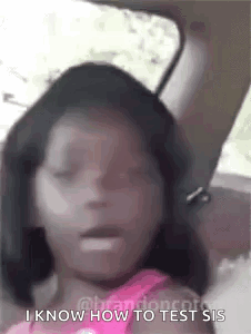 Little Girl In Car Eyes Closed Funny Face GIF