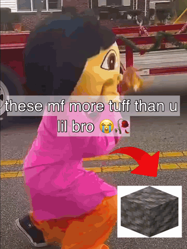 Little Girl In Dora Costume Says These MF More Tuff Than U GIF