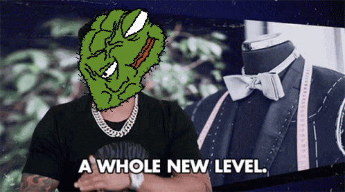 Little Girl in Green Hat with L Saying Level Up