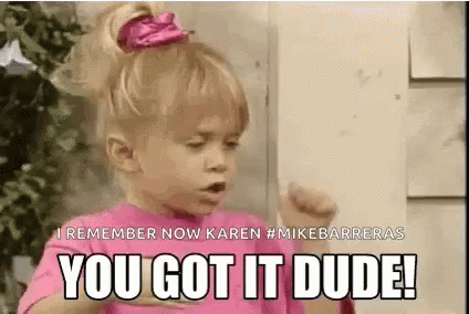 Little Girl in Pink Shirt Saying You Got It Dude