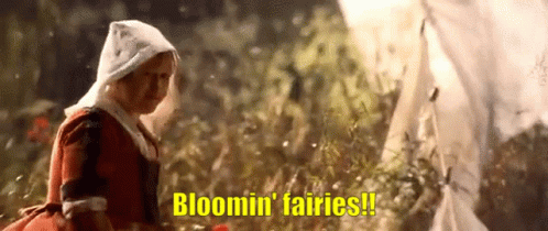 Little Girl in Red Dress Says Bloomin Fairies