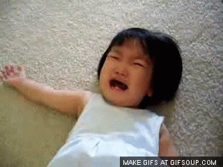 Little Girl in White Dress Crying