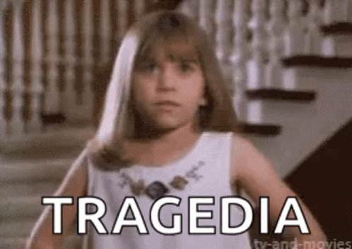 Little Girl In White Dress Says Tragedy GIF