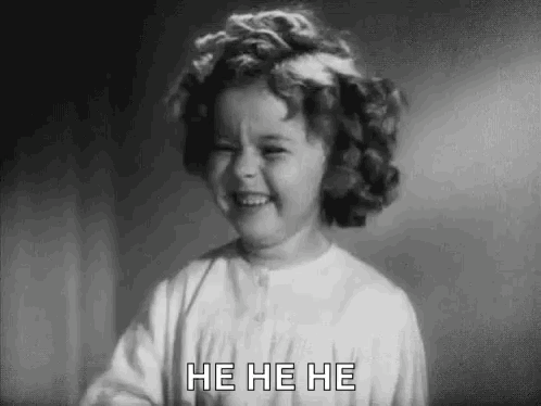 Little Girl Laughing Saying He He He