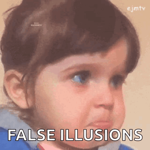Little Girl Making Face False Illusions