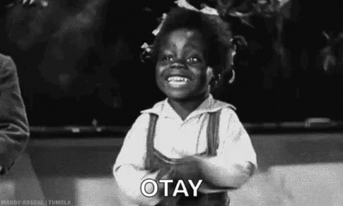 Little Girl Making Funny Face Saying Okay GIF