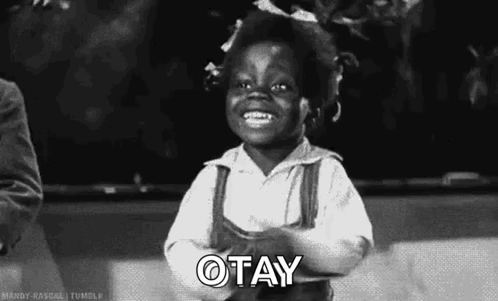Little Girl Making Funny Face Saying Otay GIF