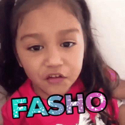 Little Girl Making Funny Face With Fasho