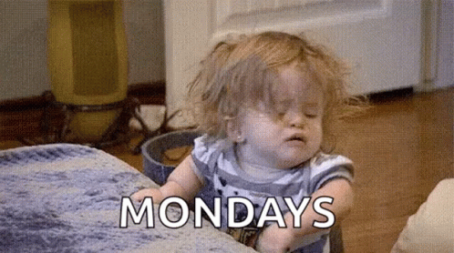 Little Girl On Couch Eyes Closed Mondays GIF