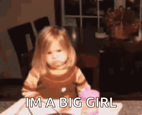 Little Girl Pink Cup Im a Big Girl