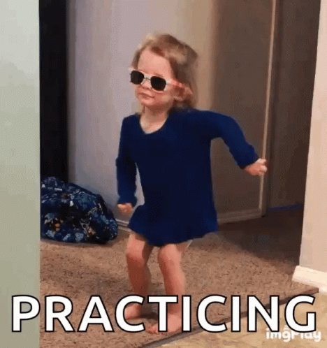 Little Girl Practice Dancing GIF