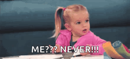 Little Girl Saying Never GIF