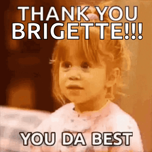 Little Girl Saying Thank You Brigette