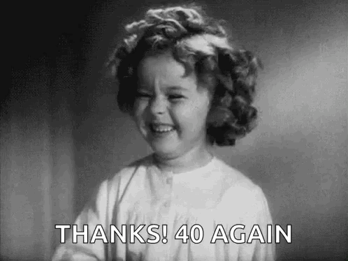 Little Girl Saying Thanks 40 Again