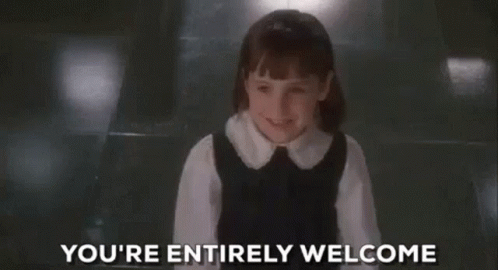 Little Girl Saying You Are Entirely Welcome