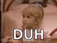 Little Girl Sitting on Bed Duh Dude